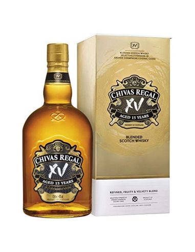 CHIVAS REGAL XV GOLD BOTTLE CON ESTUCHE