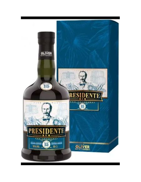 PRESIDENTE 15 AÑOS GRAN AÑEJO CON ESTUCHE