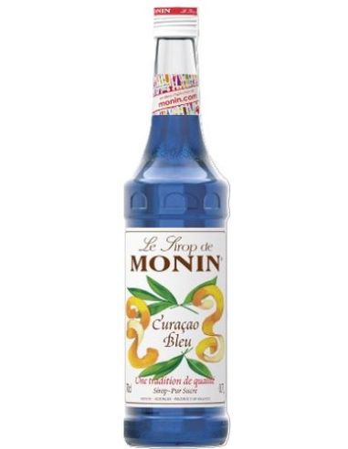 Botella licor frutas MONIN SIROPE  BLUE CURAÇAO 1 L