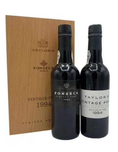 Estuche dos botellas vino Portugal TAYLOR S FLADGATE & FONSECA 1994 VINTAGE PORT