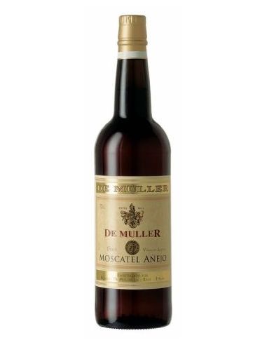 Botella vino generoso MOSCATEL AÑEJO DE MULLER