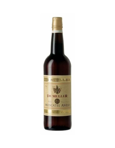 Botella vino generoso MOSCATEL AÑEJO DE MULLER