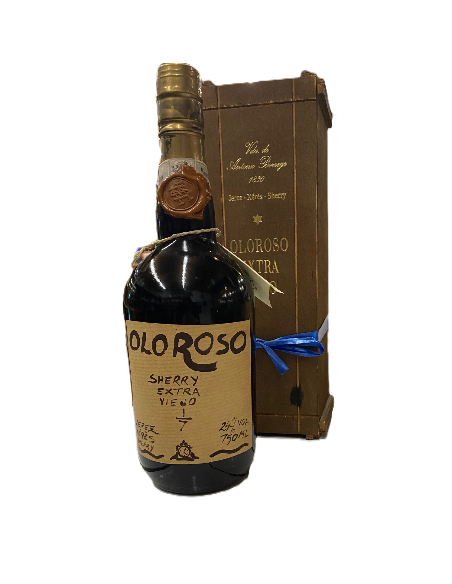 Botella vino generoso OLOROSO 1/7 SECO 80 YO EL MAESTRO SIERRA estuche madera